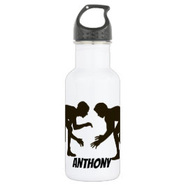 Gedetailleerde glazen Silhouette Water Fles