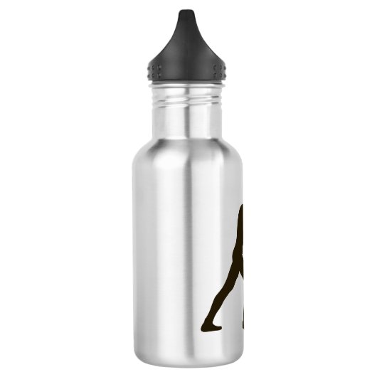 Gedetailleerde glazen Silhouette Water Fles (Links)