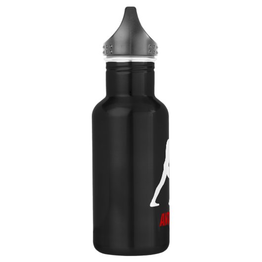 Gedetailleerde glazen Silhouette Water Fles (Links)