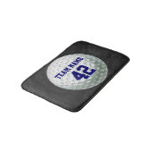 Gedetailleerde Golfbal met naam Badmat (Gekanteld)