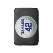 Gedetailleerde Golfbal met naam Badmat (Voorkant Verticaal)