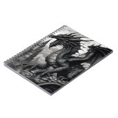 Gedetailleerde Gotische Drakenkunst Notitieboek (Linkerzijde)