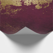 Gedetailleerde goudroodruitwortel van Bourgogne Cadeaupapier (Hoek)