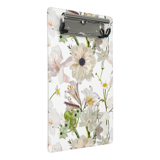 Gedetailleerde handgetekende bloemen - bloeiende t mini klembord (Schuin)