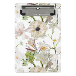 Gedetailleerde handgetekende bloemen - bloeiende t mini klembord