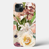 Gedetailleerde handgetekende bloemen. Case-Mate iPhone case (Achterkant)
