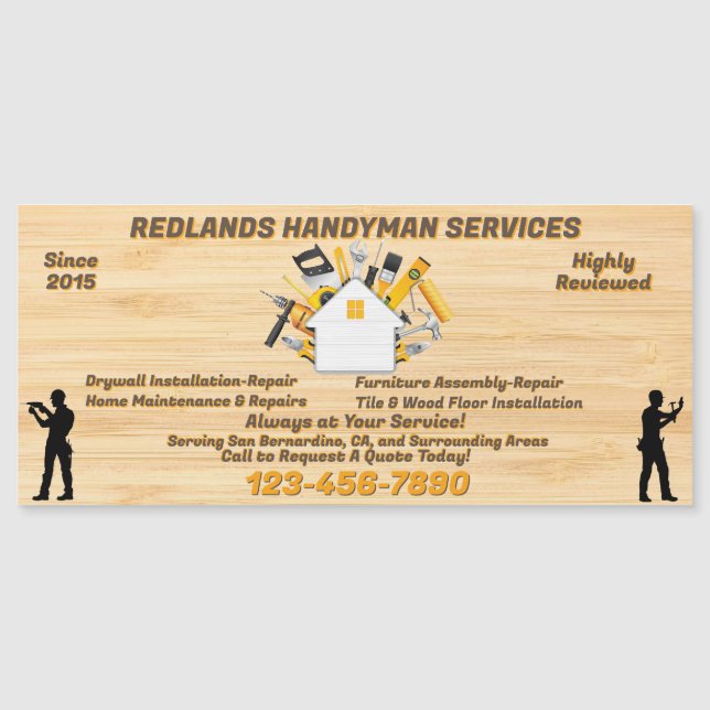 Gedetailleerde Handyman Business Advertentie Magne (Voorkant)