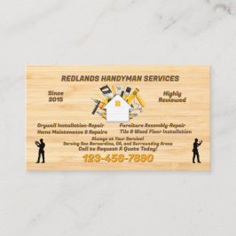 Gedetailleerde Handyman-promo aanpassen Visitekaartje