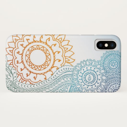Gedetailleerde hennna abstracte zonsopgang Case-Mate iPhone case (Achterkant (horizontaal))