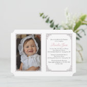 Gedetailleerde hoeken Fotobaptisme-uitnodiging Kaart (Staand voorkant)