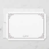 Gedetailleerde hoeken Fotobaptisme-uitnodiging Kaart (Achterkant)