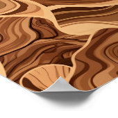 Gedetailleerde houttextuurpatronen poster (Hoek)