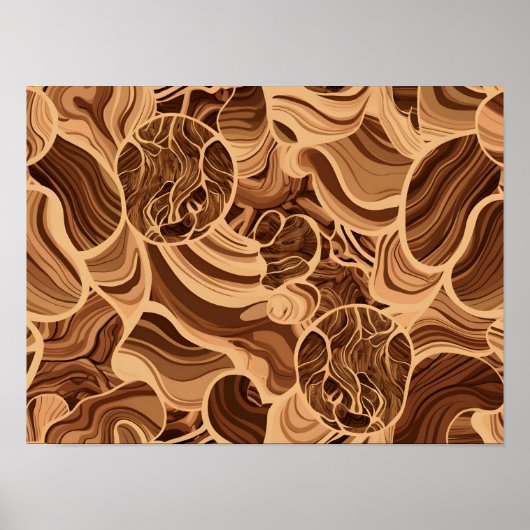 Gedetailleerde houttextuurpatronen poster (Voorkant)