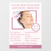 Gedetailleerde huidbehandeling met Botox-gezicht a Raamsticker (Vel)