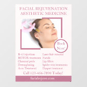 Gedetailleerde huidbehandeling met Botox-gezicht a Raamsticker (Vel)