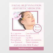 Gedetailleerde huidbehandeling met Botox-gezicht a Raamsticker (Vel)