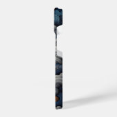 Gedetailleerde illustratie van wervelende gestruct iPhone hoesje (Linkerkant)