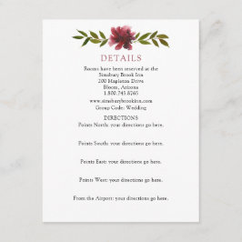 Gedetailleerde informatie en richtlijnen over het  informatiekaartje