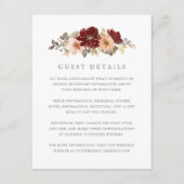 Gedetailleerde informatie over Bourgogne en peach  Informatiekaartje (Voorkant)