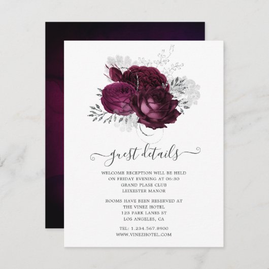 Gedetailleerde informatie over de Bourgogne en de  Informatiekaartje (Voorkant / Achterkant)