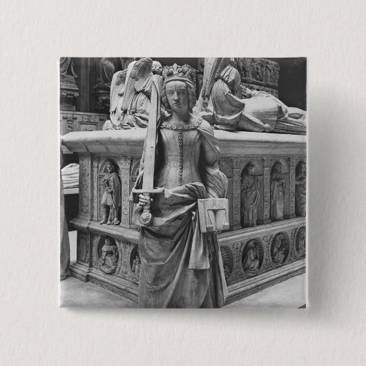 Gedetailleerde informatie over justitie vierkante button 5,1 cm (Voorkant)