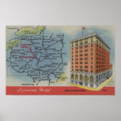 Gedetailleerde kaart, Lycoming Hotel - Williamspor Poster (Voorkant)