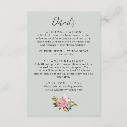 Gedetailleerde Kaart over het huwelijk met Floral (Voorkant)