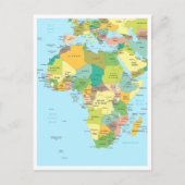 Gedetailleerde kaart van Afrika Continent (Voorkant)