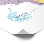 Gedetailleerde kaart van België Poster (Hoek)