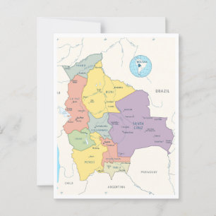 Gedetailleerde kaart van Bolivia