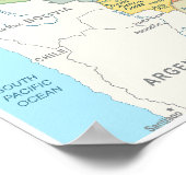 Gedetailleerde kaart van Brazilië Poster (Hoek)