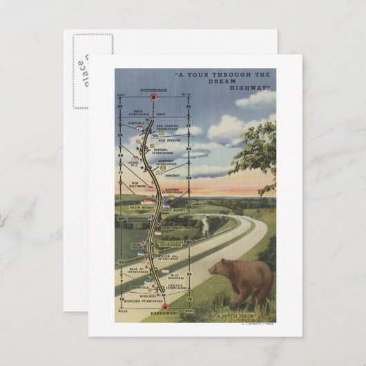 Gedetailleerde kaart van de Dream Highway (Voorkant / Achterkant)