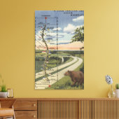 Gedetailleerde kaart van de Dream Highway Canvas Afdruk (Insitu (Woonkamer))