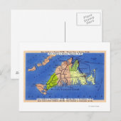 Gedetailleerde kaart van het eiland (Voorkant / Achterkant)