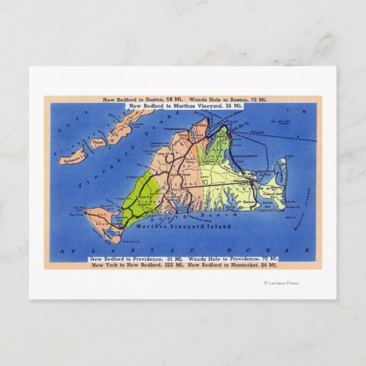 Gedetailleerde kaart van het eiland (Voorkant)