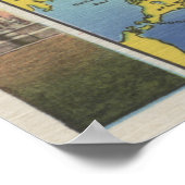 Gedetailleerde kaart van het proefland poster (Hoek)