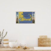 Gedetailleerde kaart van het proefland poster (Keuken)