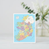 Gedetailleerde kaart van Ierland (Staand voorkant)