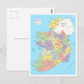 Gedetailleerde kaart van Ierland (Voorkant / Achterkant)