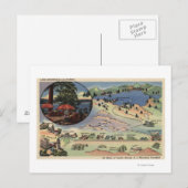 Gedetailleerde kaart van LA naar het meer (Voorkant / Achterkant)