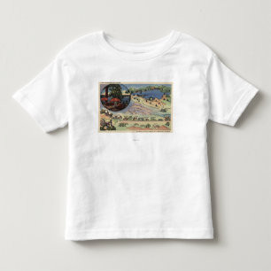 Gedetailleerde kaart van LA naar het meer Kinder Shirts
