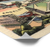 Gedetailleerde kaart van LA naar het meer Poster (Hoek)