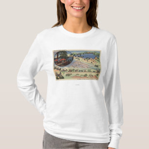 Gedetailleerde kaart van LA naar het meer T-shirt