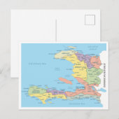 Gedetailleerde kaart van regio's in Haïti (Voorkant / Achterkant)