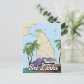 Gedetailleerde kaart van Sri Lanka (Staand voorkant)