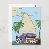Gedetailleerde kaart van Sri Lanka (Voorkant / Achterkant)