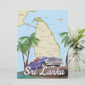 Gedetailleerde kaart van Sri Lanka (Staand voorkant)