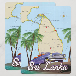 Gedetailleerde kaart van Sri Lanka