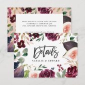 Gedetailleerde kaart voor de roze, Bourgogne en vi (Voorkant / Achterkant)