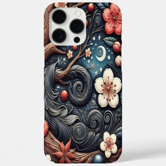 Gedetailleerde Kersenbloesemcompositie Case-Mate iPhone Case (Achterkant)